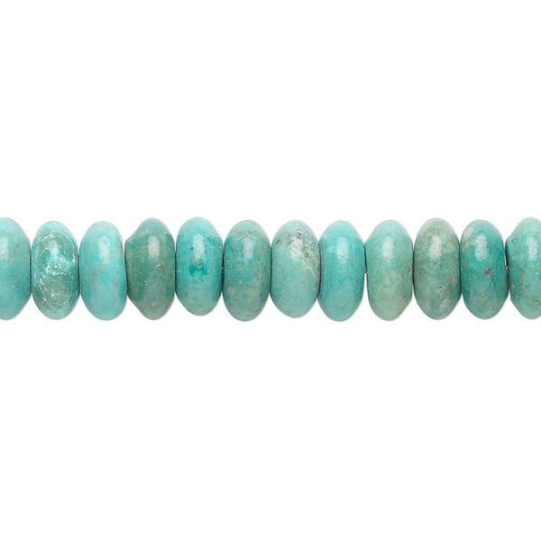 Turquoise 1pkg1, rondelle bead 15.5-16 inch 8x4mm image number 0
