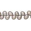 Freshwater pearl 1pkg1, herringbone-drilled rice, 14 inch soft silver 7x6mm-8x6mm cultured image number 0