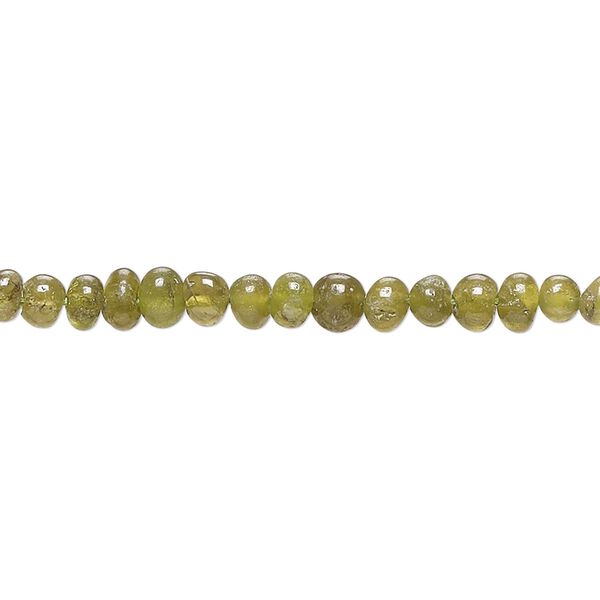 Vesuvianite 1pkg1, hand-cut tumbled pebble bead natural 14 inch small image number 0