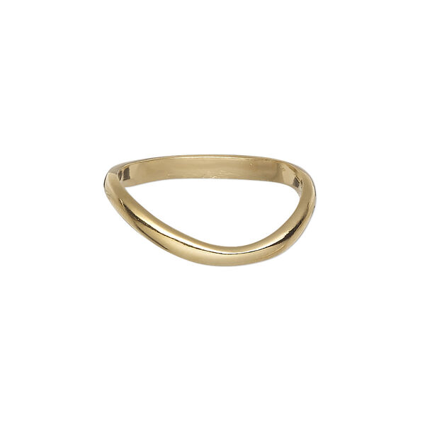Ring, Create Compliments®, gold-plated sterling silver, 4mm wide concaved, size 9. Sold individually. image number 0