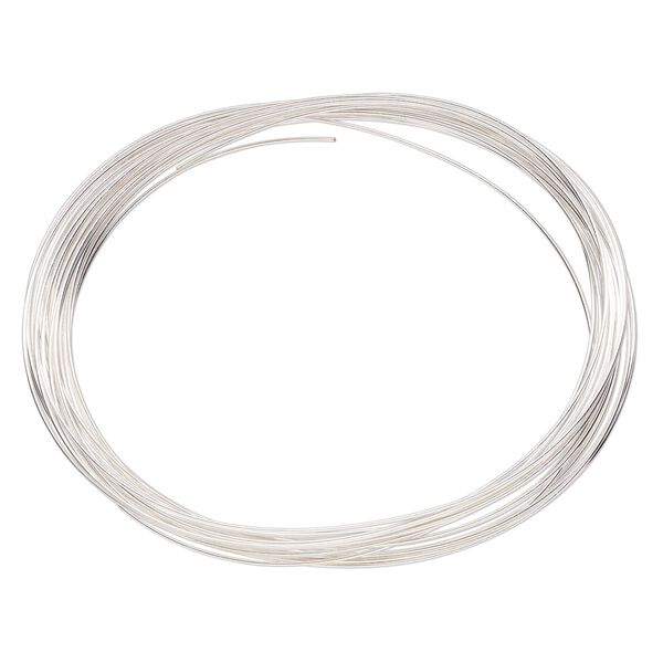 Memory wire, Beadalon®, silver-plated carbon steel, 3x2-1/4 inch oval bracelet, 0.6-0.75mm thick. Sold per 0.35-ounce pkg, approximately 20 loops. image number 0