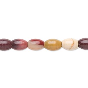 Moukaite jasper 1pkg1, oval bead natural 15.5-16 inch 8x6mm