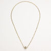 Aluminum / steel / glass rhinestone 1pkg3, oval rolo chain / ball assortment mixed finish / clear 18 inch 3mm image number 1