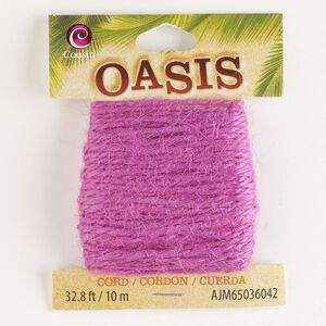 Cord, paper twine, violet, 2mm twisted round. Sold per pkg of 10 meters.