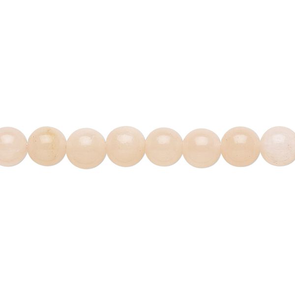Peach quartz 1pkg1, round bead natural 15.5-16 inch 6mm image number 0