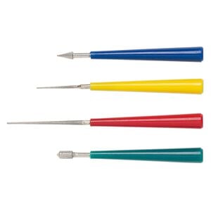 Bead reamer, steel and acrylic, diamond dust coated. Sold per 4-piece set.