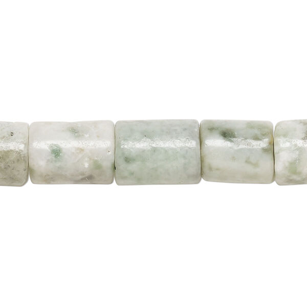 Bead, sesame jasper (natural), 11x9mm-13x10mm round tube, F grade, Mohs hardness 6-1/2 to 7. Sold per 15-inch strand, approximately 30 beads. image number 0