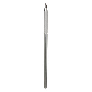 Engraving pen, steel and tungsten carbide, silver and blue, 5-3/4 inches with 0.5mm engraving tip. Sold individually.