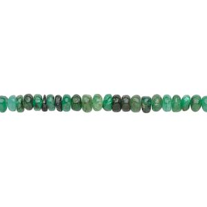 Emerald 1pkg1, hand-cut rondelle bead 12 inch 3x1mm-4x3mm