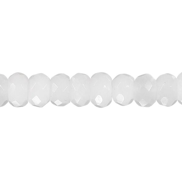 Snow quartz 1pkg1, faceted rondelle bead natural 15.5-16 inch 8x5mm image number 0