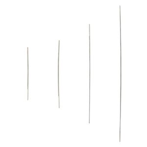 Needle, Beadalon®, stainless steel, pkg/4 piece set, 1-3/4, 2-1/4, 3-1/4 and 4-1/2 inches, 0.58mm width, big-eye.