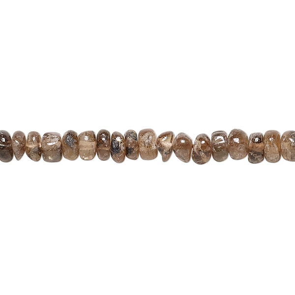 Bead, andalusite (natural), 4x2mm-5x4mm hand-cut rondelle, C- grade, Mohs hardness 7 to 7-1/2. Sold per 13-inch strand. image number 0