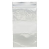 Bag, Tite-Lip™, plastic, clear and white, 3x5-inch top zip with block. Sold per pkg of 100. image number 1