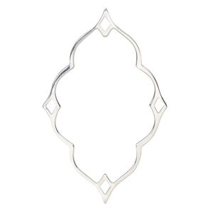 Focal, Amoracast®, sterling silver, 38x24mm nimbus marquise. Sold individually.