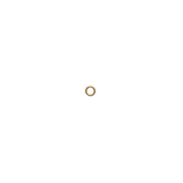 Jump ring, 14Kt gold, 2.5mm round, 1.5mm inside diameter, 24 gauge. Sold per pkg of 4. image number 0