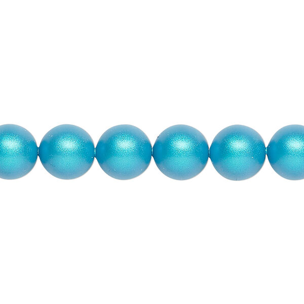Pearl 50pk iridescent dark turquoise, Crystal Passions® 8mm round 5810 image number 0