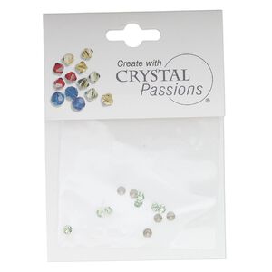 Chaton 12pk peridot foil back, Crystal Passions® rhinestone PP21 1088