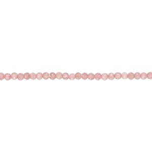 Pink tourmaline 1pkg1, hand-cut faceted round bead natural 15.5-16 inch 2mm