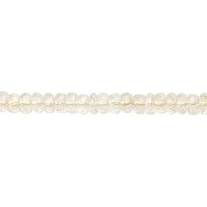 Lemon quartz 1pkg1, hand-cut micro-faceted rondelle bead 14 inch 4x2mm-5x3mm