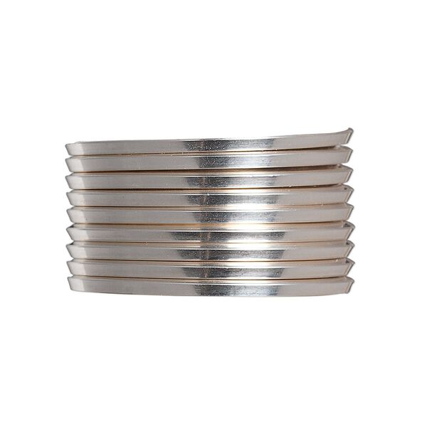 Wire, sterling silver, dead-soft, square, 14 gauge. Sold per pkg of 5 feet. image number 0