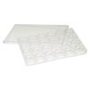 Organizer, plastic, clear, 9-3/8 x 6-3/8 x 1-inch rectangle, (24) 1-1/2 x 3/4 inch round vials with twist-off lids. Sold individually. image number 1