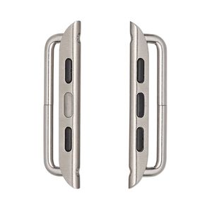 Watch component, imitation rhodium-finished brass, 35x7.5mm with 25mm bar. Sold per pkg of 2.