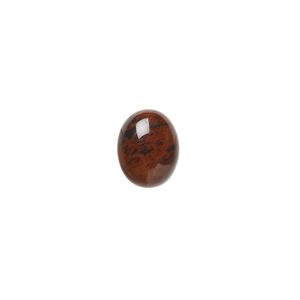 Mahogany obsidian 1pkg10, calibrated oval cab natural 10x8mm