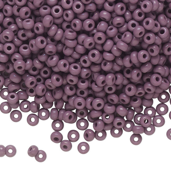 Seed bead, Preciosa Ornela Czech glass, pkg/500g, #8 rocaille, opaque dark violet, (23040). image number 0