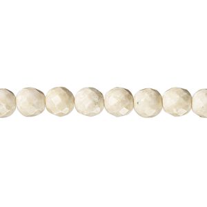 Riverstone 1pkg1, faceted round bead 8 inch 6mm