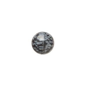 Snowflake obsidian 1pkg10, calibrated round cab natural 10mm