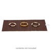 Display pad 1pkg4, bamboo (dyed), brown, 14 x 7-3/4 inch roll-up rectangle. image number 2