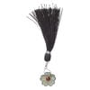 Labradorite / garnet 1pkg1, top-drilled hand-cut 1sided carved flower bead natural, 16mm image number 2