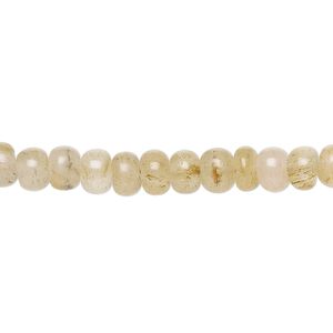 Yellow iron quartz 1pkg1, hand-cut rondelle bead natural 13 inch 6x3mm-7x5mm