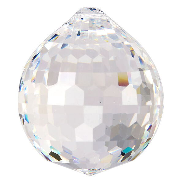 Suncatcher 40pk clear, Asfour Crystal 45x40mm faceted round teardrop image number 0