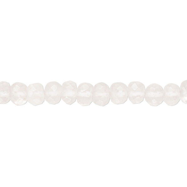 Ice quartz 1pkg1, hand-cut micro-faceted rondelle bead natural 14 inch 5x4mm-6x5mm image number 0
