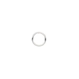 Jump ring, sterling silver, 8mm soldered round, 6.4mm inside diameter, 20 gauge. Sold per pkg of 20.