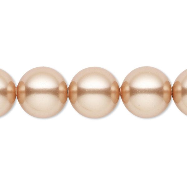 Pearl 10pk rose gold, Crystal Passions® 12mm round 5811 image number 0