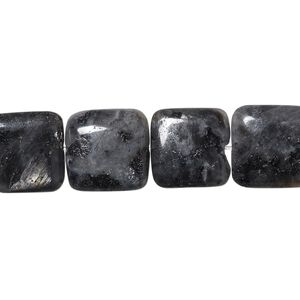 Blue labradorite 1pkg1, puffed square bead natural 15.5-16 inch 12mm