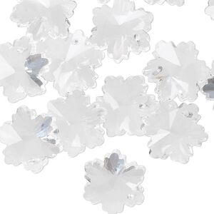 Drop 16pk clear, Celestial Crystal® 14x13mm snowflake