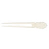 Hair stick, bone (bleached), pkg/1, 6 to 6-1/2 inches with shell. image number 0