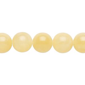 Yellow calcite 1pkg1, round bead 15.5-16 inch 10mm