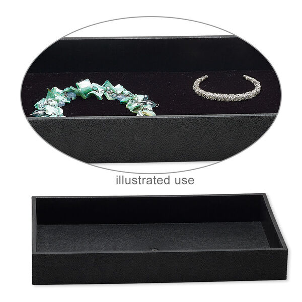 Display tray, plastic, black, 14-3/4 x 8-3/8 x 2 inches. Sold individually. image number 0