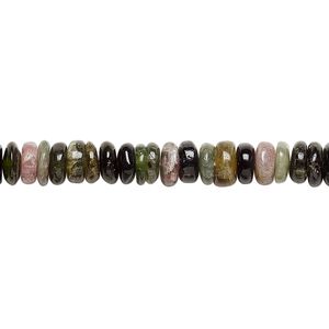Multi-tourmaline 1pkg1, hand-cut rondelle bead natural 14 inch 5x1mm-7x5mm