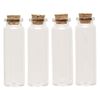 Component, glass and cork, clear, 70x22mm bottle with stopper. Sold per pkg of 4. image number 1