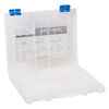 Organizer, Dot Box™, plastic, clear and blue, 14 x 11-1/2 x 1-1/2 inches with 94 removable containers and pop-up lid. Sold per 95-piece set. image number 1