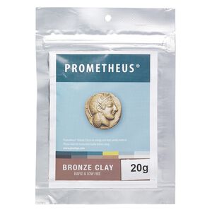 Prometheus® bronze clay, pkg/20g, rapid and low fire formula.