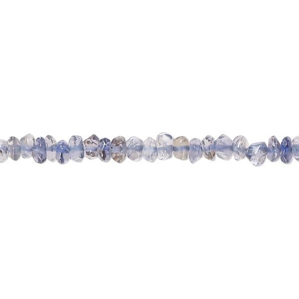 Iolite 1pkg1, hand-cut tumbled faceted saucer / rondelle bead natural 13 inch 3x1mm-5x3mm image number 0