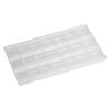 Organizer box, plastic, clear, 8-1/2 x 4-3/4 x 3/4-inch, 21 compartments with snap tight lids. Sold individually. image number 1
