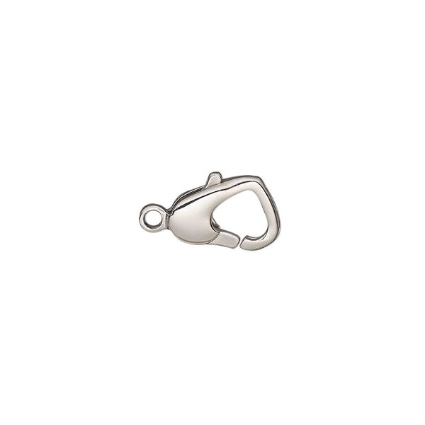 Clasp, lobster claw, stainless steel, 12x8mm. Sold per pkg of 10. image number 0