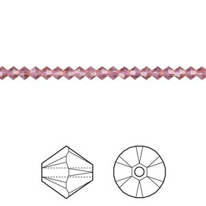 Bead 48pk cyclamen opal, Crystal Passions® 3mm bicone 5328